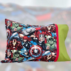 Toddler Pillowcase with Matching Trims Avengers Theme Brand New Handmade
